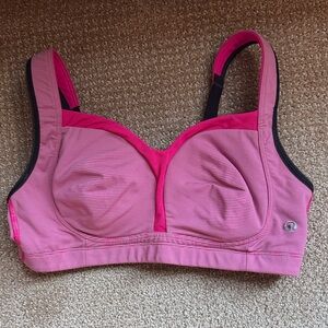 Lululemon Athletica Pink and Black Sports Bra - 36C